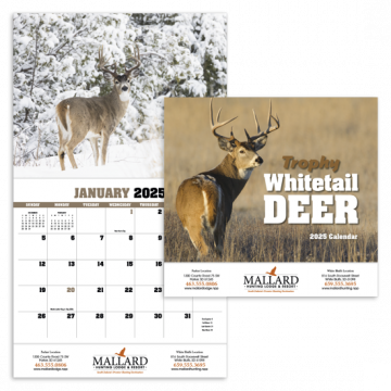 Trophy Whitetail Deer Appointment Wall Calendar - Stapled